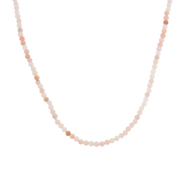 Faceted Pink Opal Beaded Necklace