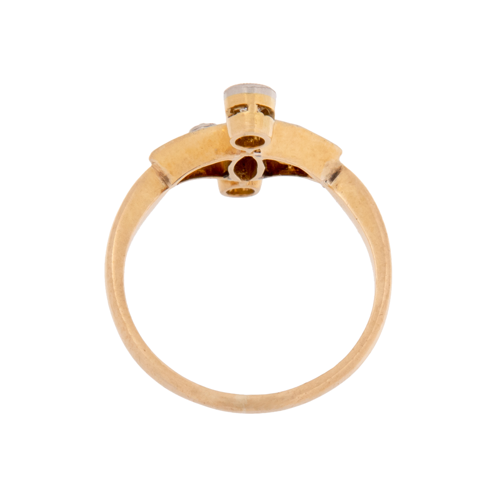 Art Nouveau Diamond Symmetry Ring