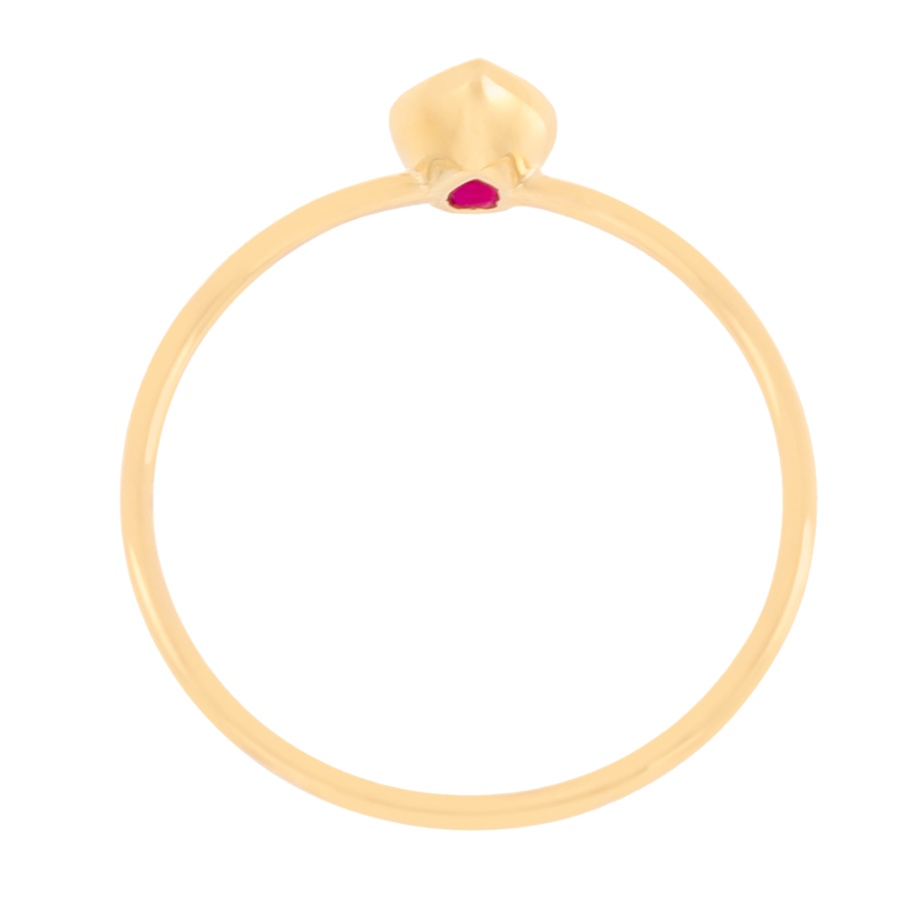 Ruby Pear Shaped Stacker Ring