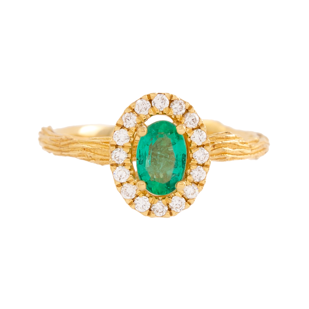 Emerald Branch Ring