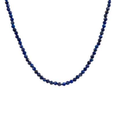 Faceted Lapis Beaded Necklace