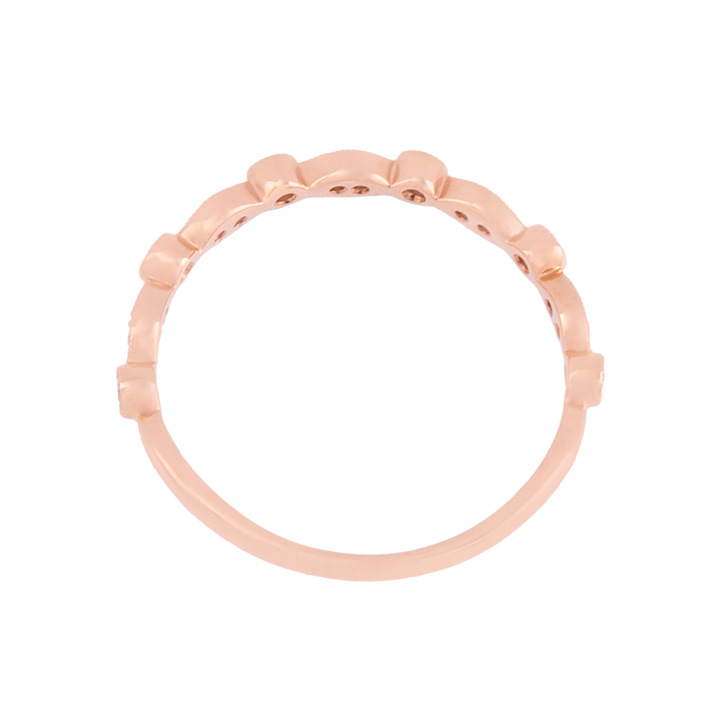 Rose Gold Marquise and Round Diamond Band