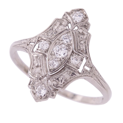 Platinum Art Deco Diamond Ring