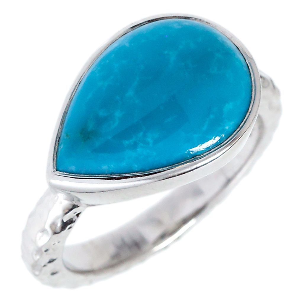 Sleeping Beauty Turquoise Pear Ring