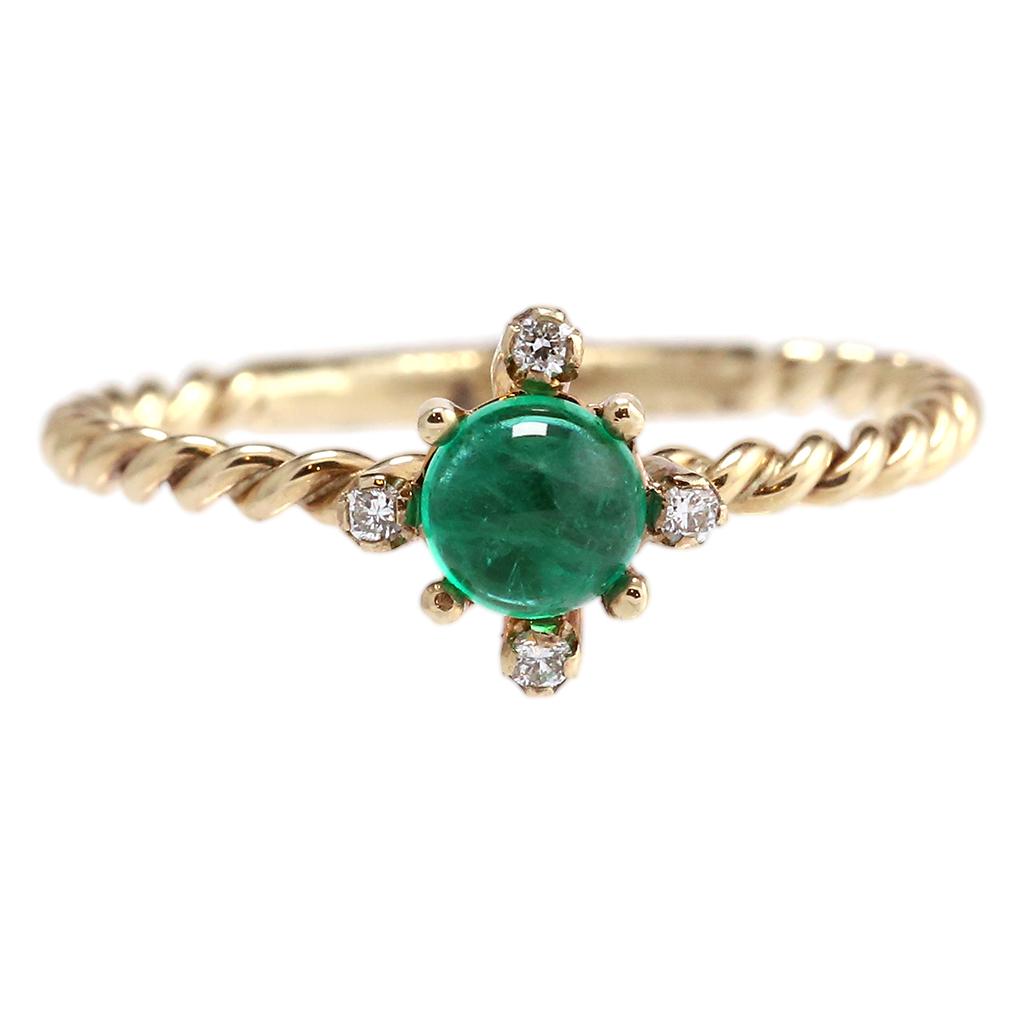 Colombian Emerald & Diamond Ring