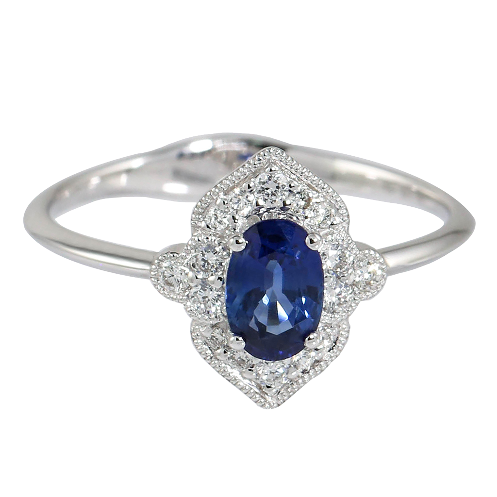 Art Deco Inspired Sapphire Ring