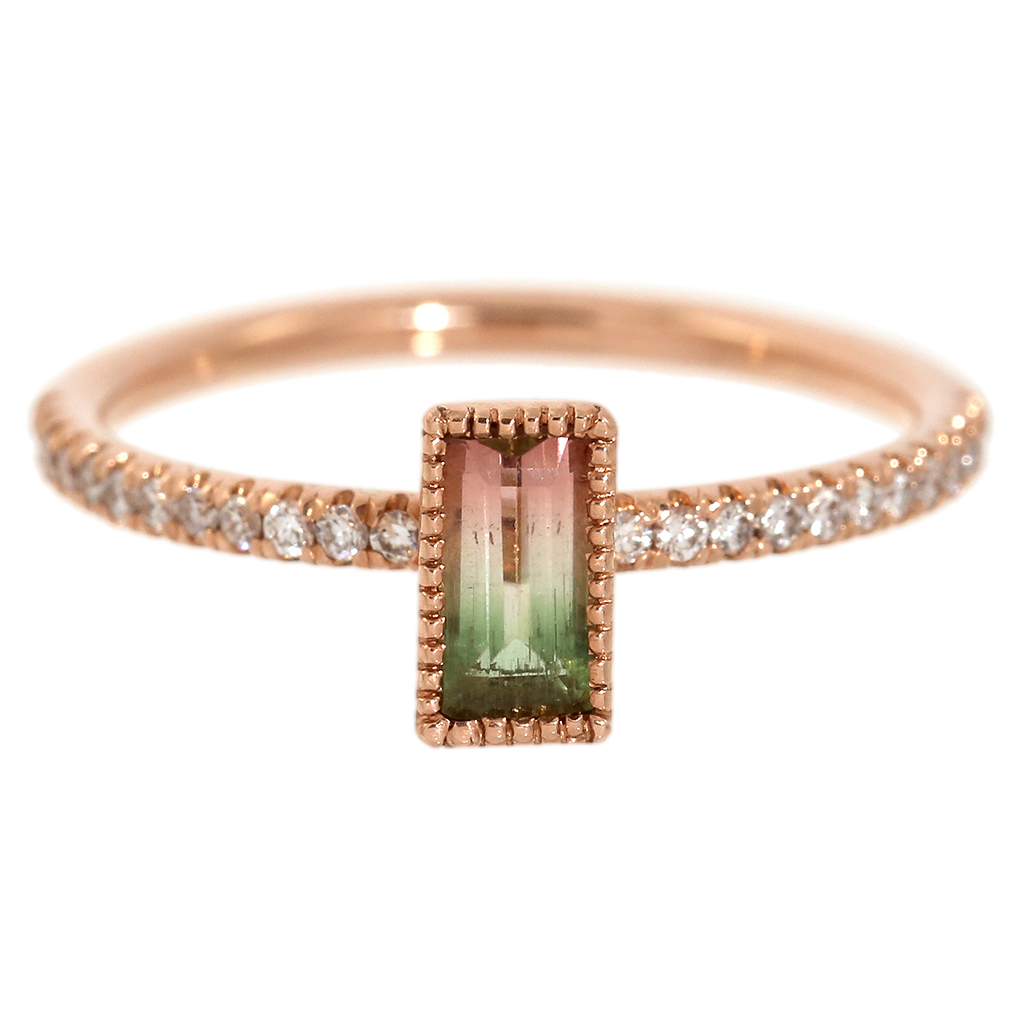 Watermelon Tourmaline Stacker Ring – RockShop