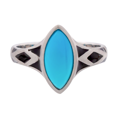 Aztec Small Style Marquise Turquoise Ring