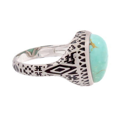Aztec Pear Turquoise Ring