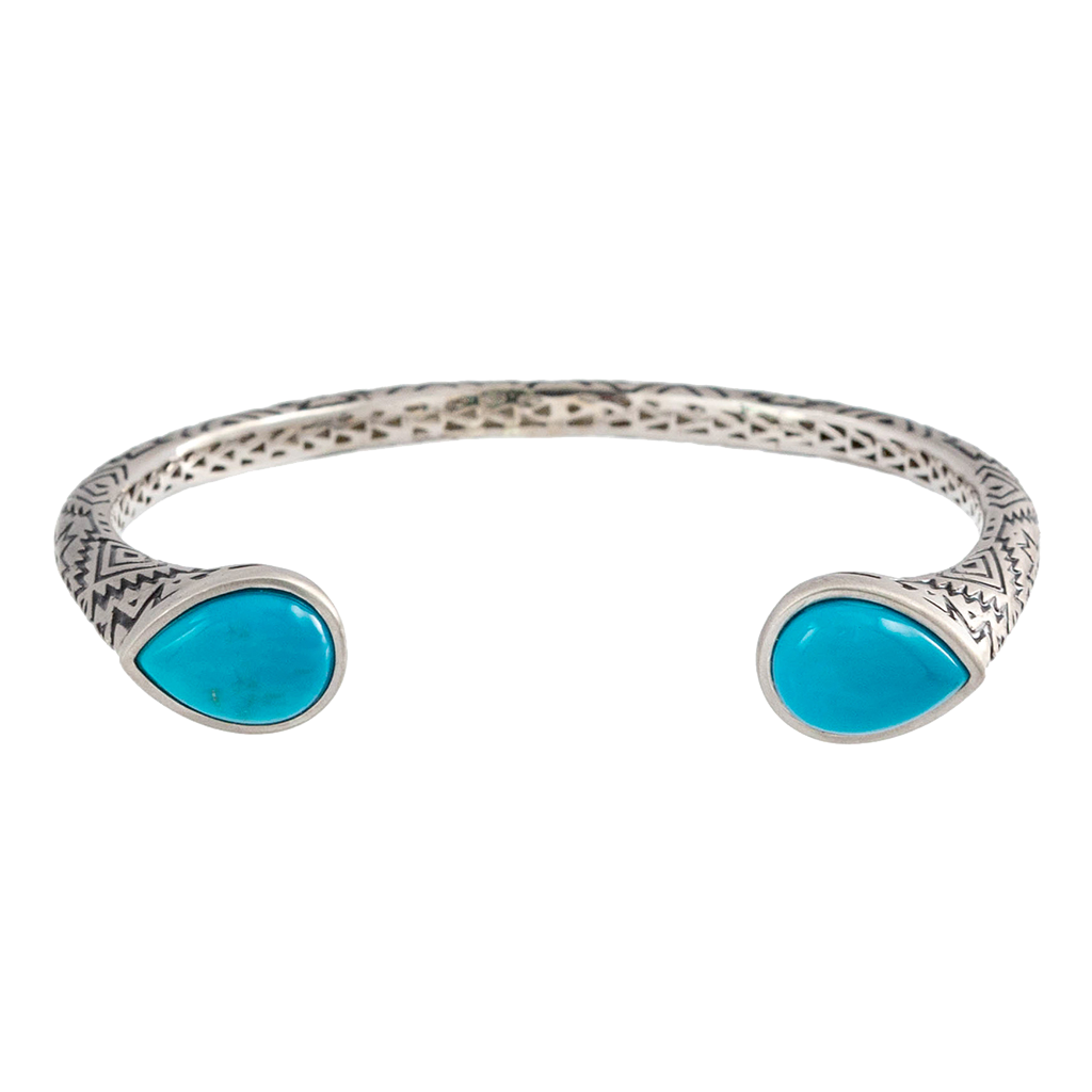 Aztec Pear Turquoise Cuff